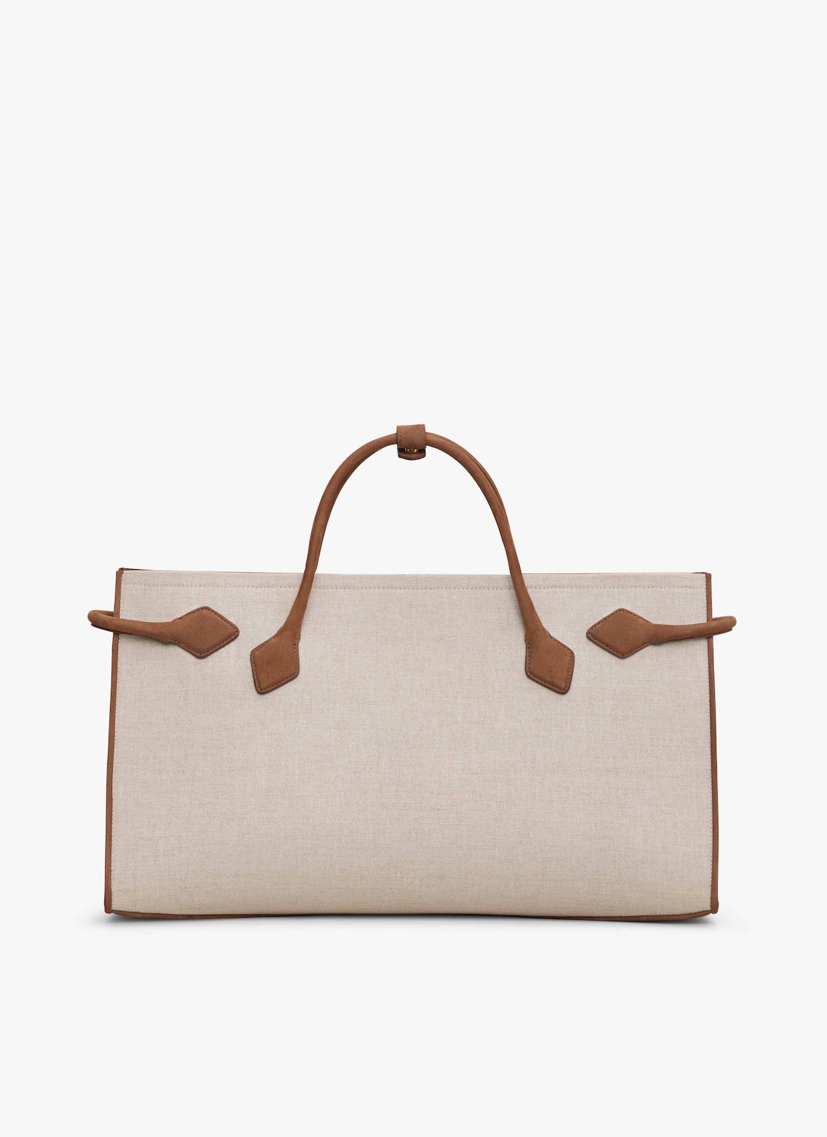 LE TECKEL TOTE BAG IN CANVAS AND NUBUCK ALAÏA UMBER LE TECKEL TOTE BAG IN CANVAS AND NUBUCK